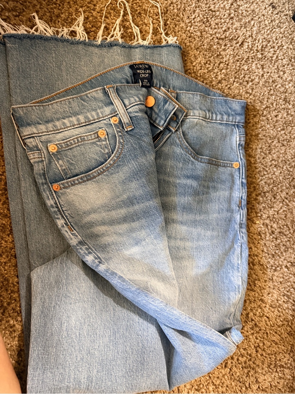 J. Crew Light Wash High-Rise Crop Jeans